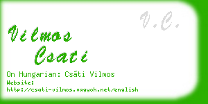 vilmos csati business card